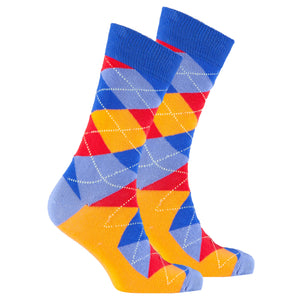 Men's Tangerine Argyle Socks