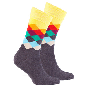 Men's Tobacco Flame Diamond Socks