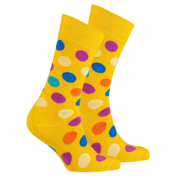 Men's Mixed Yellow Dot Socks