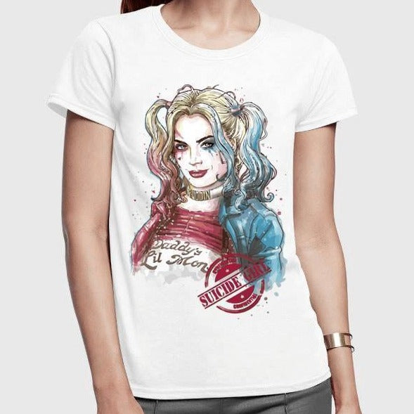 Suicide Squad Harley Quin Half Sleeves Women T-shirt