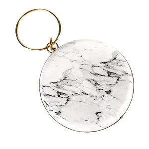 Round Marble Pattern Handbag