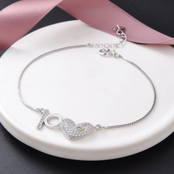 Heart 925 Silver Bracelet