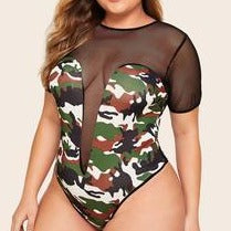 Plus Camouflage Bodysuit