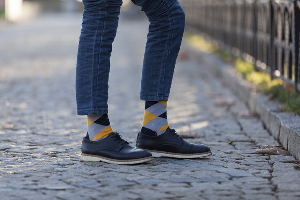 Men's Yellow Stone Argyle Socks