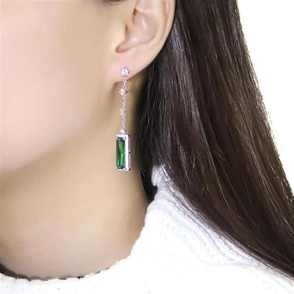 Emerald Sterling Silver Earrings