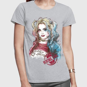 Suicide Squad Harley Quin Half Sleeves Women T-shirt