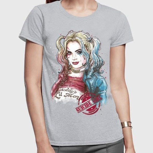 Suicide Squad Harley Quin Half Sleeves Women T-shirt