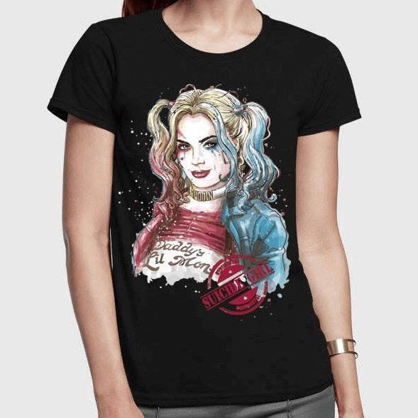 Suicide Squad Harley Quin Half Sleeves Women T-shirt