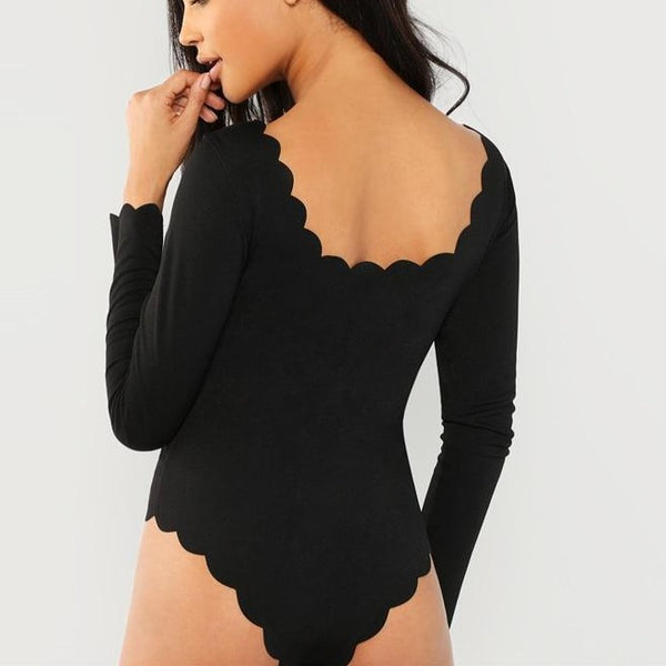 Scallop Trim Bodysuit