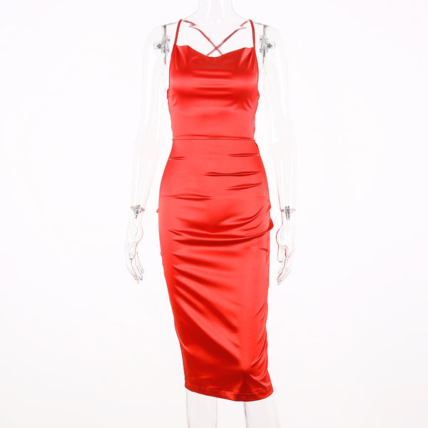 Spaghetti Strap Bodycon Midi