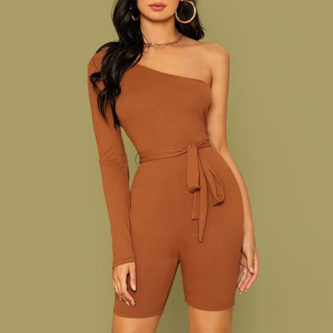 Fitted Belted  Romper