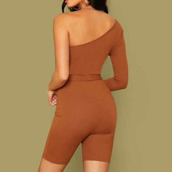 Fitted Belted  Romper