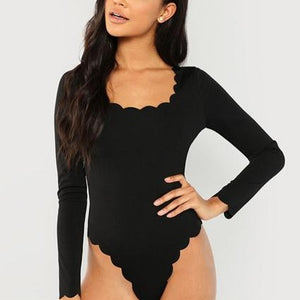 Scallop Trim Bodysuit