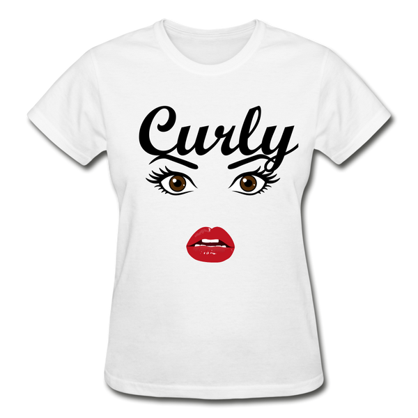 Gildan Ultra Cotton Ladies T-Shirt  - Curly - white