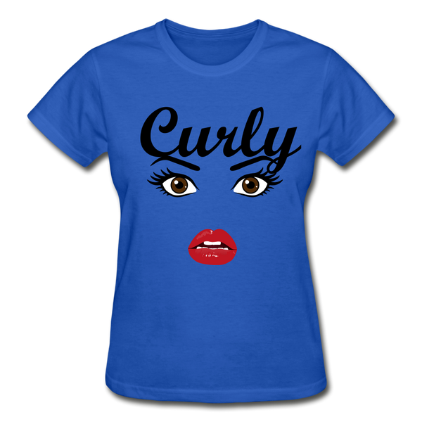 Gildan Ultra Cotton Ladies T-Shirt  - Curly - royal blue