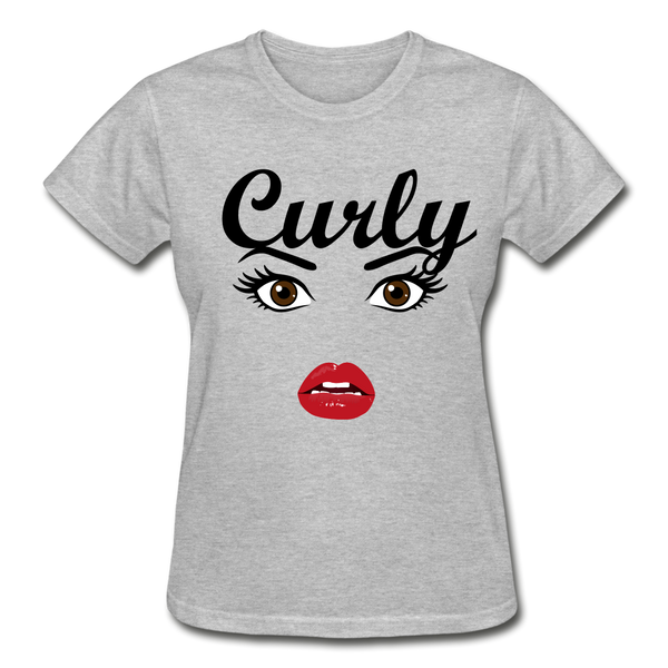 Gildan Ultra Cotton Ladies T-Shirt  - Curly - heather gray