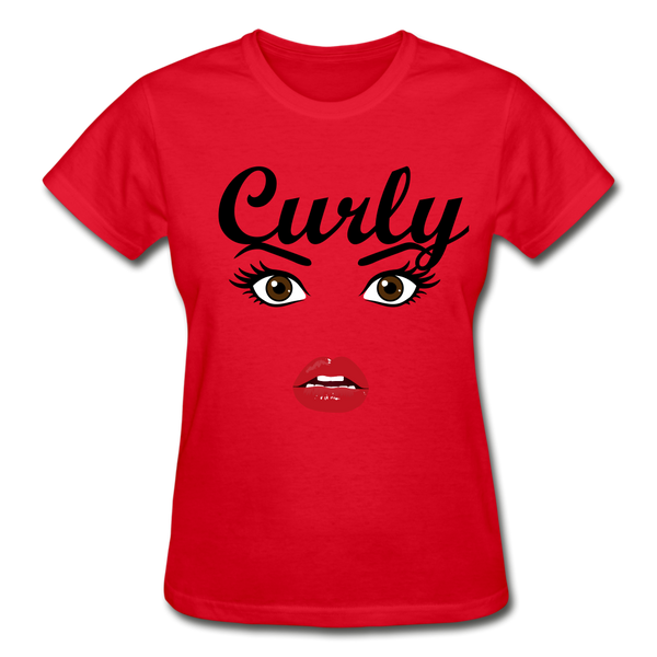 Gildan Ultra Cotton Ladies T-Shirt  - Curly - red