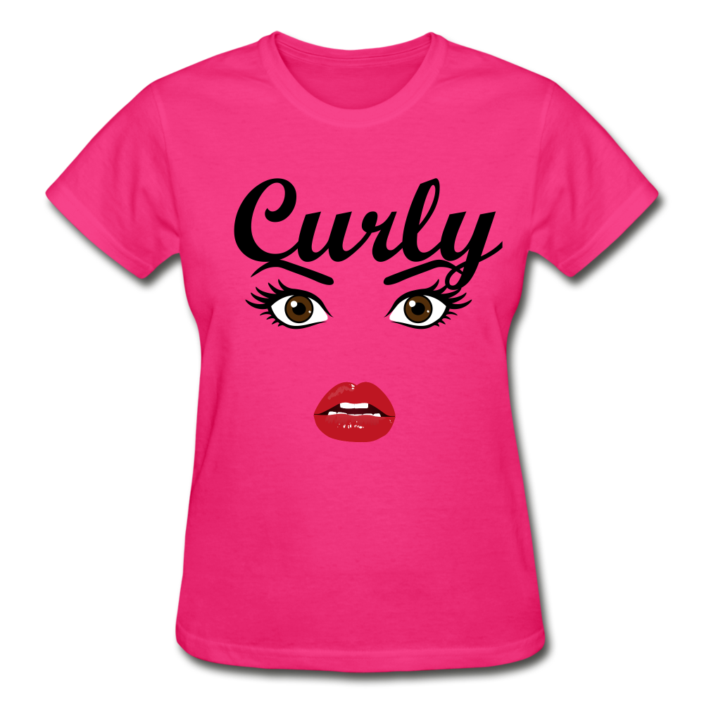 Gildan Ultra Cotton Ladies T-Shirt  - Curly - fuchsia