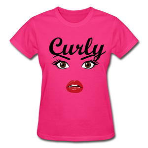 Gildan Ultra Cotton Ladies T-Shirt  - Curly - fuchsia