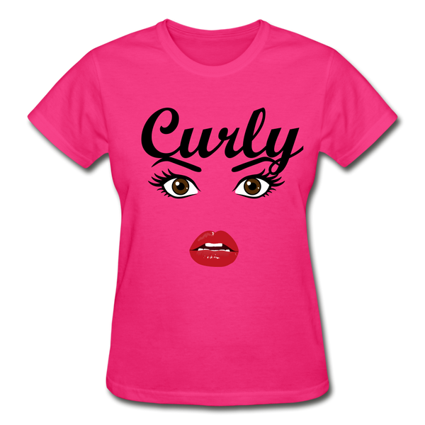 Gildan Ultra Cotton Ladies T-Shirt  - Curly - fuchsia