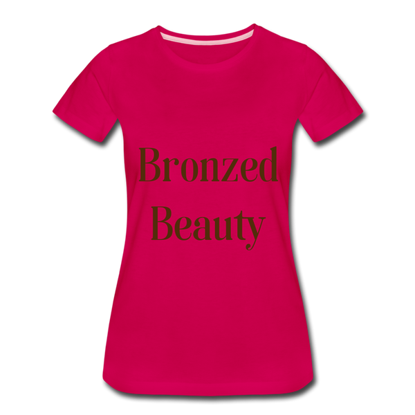 Bronzed Beauty Women’s Premium T-Shirt - dark pink