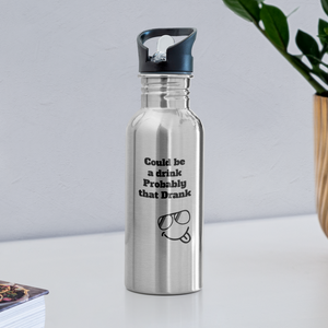 Water Bottle - Drink/Drank - silver