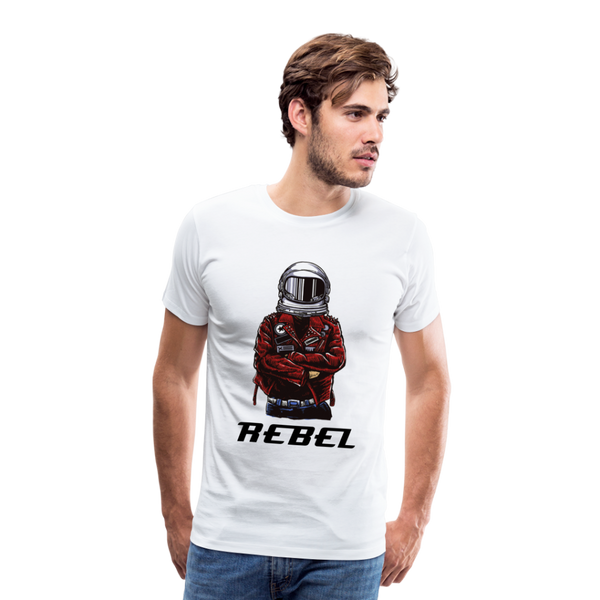 Men's Premium T-Shirt - Rebel - white