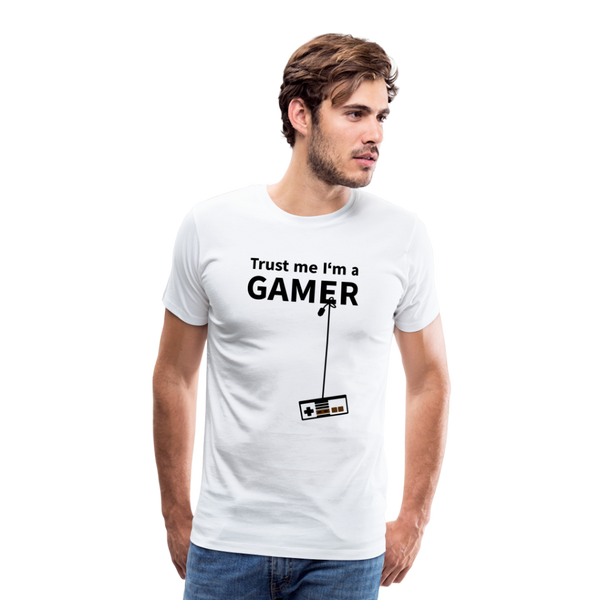 Trust Me/Gamer - Men's Premium T-Shirt - white