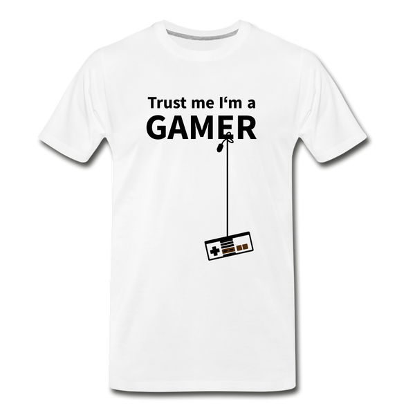 Trust Me/Gamer - Men's Premium T-Shirt - white