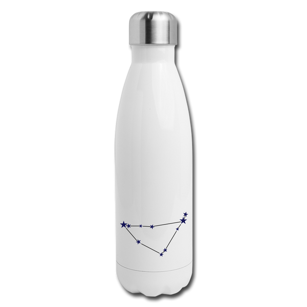 Insulated Stainless Steel Water Bottle - Capricorn - white