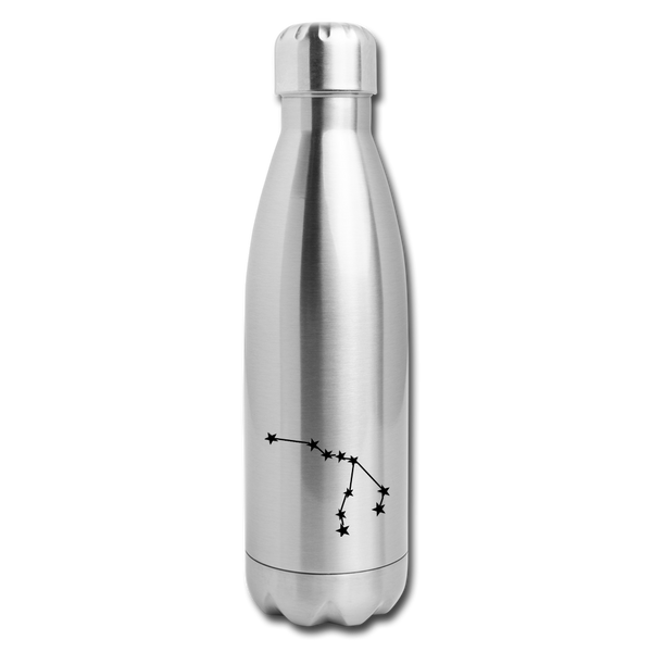 Insulated Stainless Steel Water Bottle - Aquarius - silver