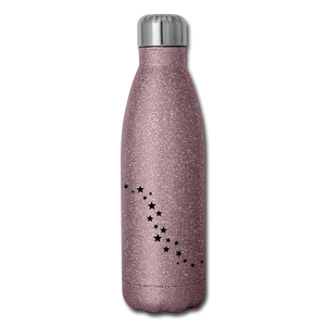 Insulated Stainless Steel Water Bottle - pink glitter