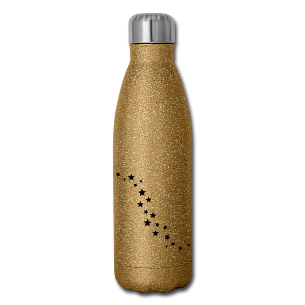 Insulated Stainless Steel Water Bottle - gold glitter