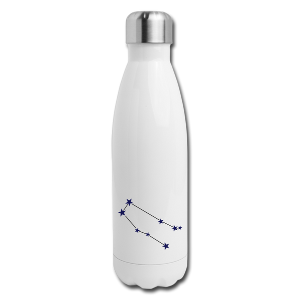 Insulated Stainless Steel Water Bottle - Gemini - white