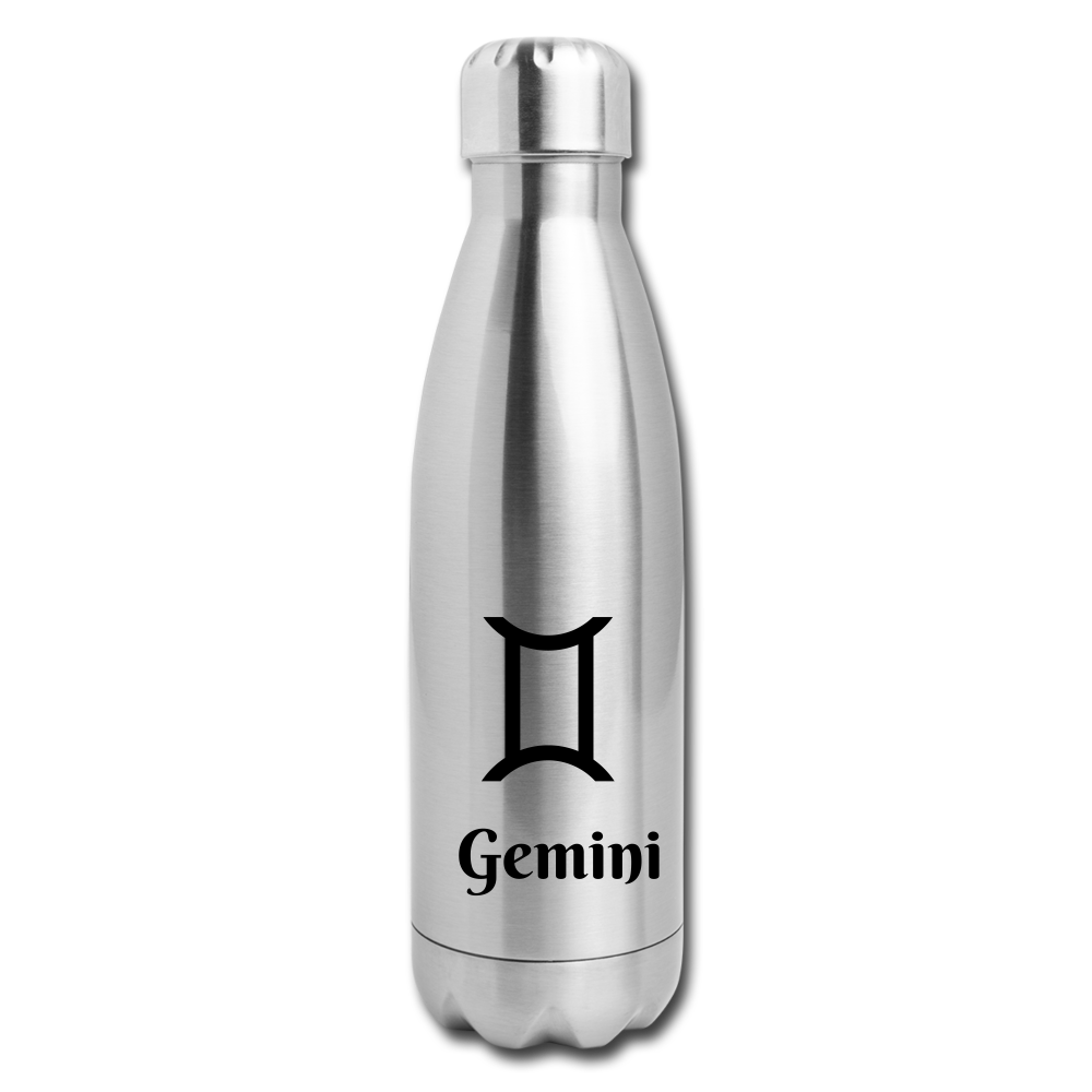 Insulated Stainless Steel Water Bottle - Gemini - silver