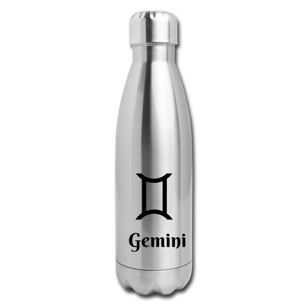 Insulated Stainless Steel Water Bottle - Gemini - silver