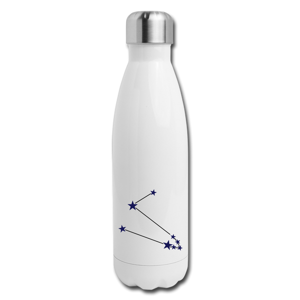 Insulated Stainless Steel Water Bottle - Taurus - white