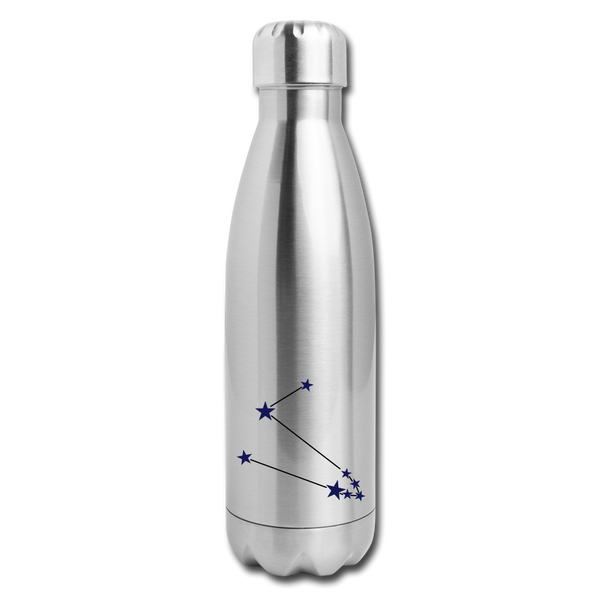 Insulated Stainless Steel Water Bottle - Taurus - silver