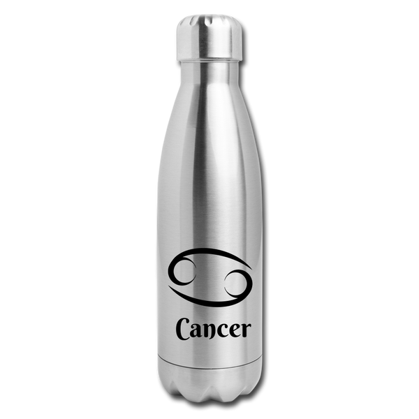 Insulated Stainless Steel Water Bottle Cancer - silver