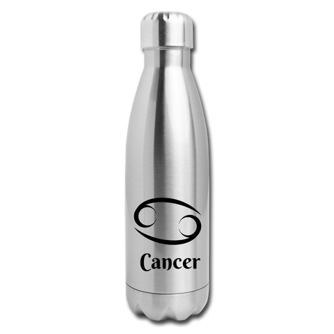 Insulated Stainless Steel Water Bottle Cancer - silver