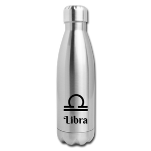 Insulated Stainless Steel Water Bottle - Libra - silver