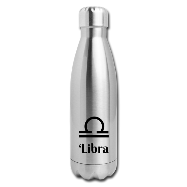 Insulated Stainless Steel Water Bottle - Libra - silver