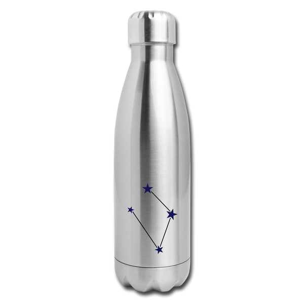 Insulated Stainless Steel Water Bottle - Libra - silver