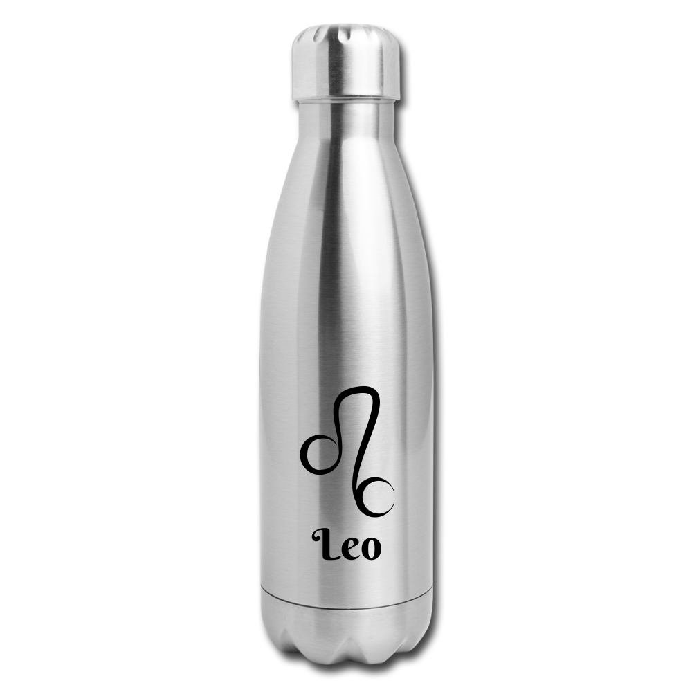 Insulated Stainless Steel Water Bottle - Leo - silver