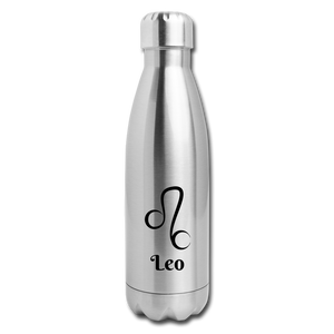 Insulated Stainless Steel Water Bottle - Leo - silver