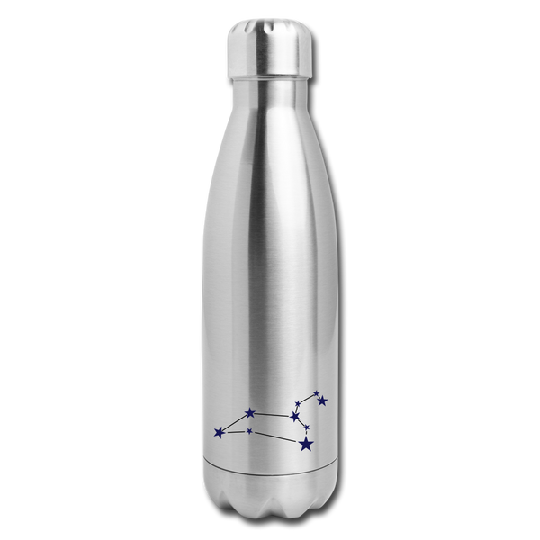 Insulated Stainless Steel Water Bottle - Leo - silver