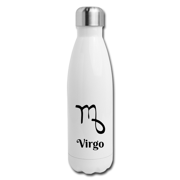 Insulated Stainless Steel Water Bottle - Virgo - white