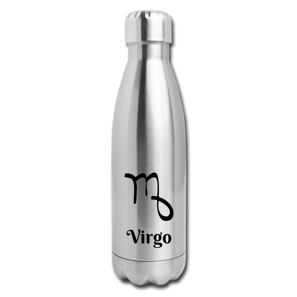 Insulated Stainless Steel Water Bottle - Virgo - silver
