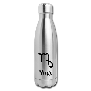 Insulated Stainless Steel Water Bottle - Virgo - silver