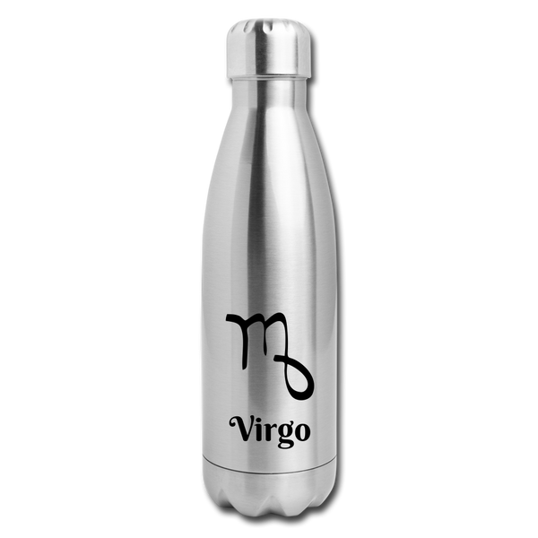 Insulated Stainless Steel Water Bottle - Virgo - silver